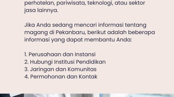 info Magang Siswa SMK Pekanbaru